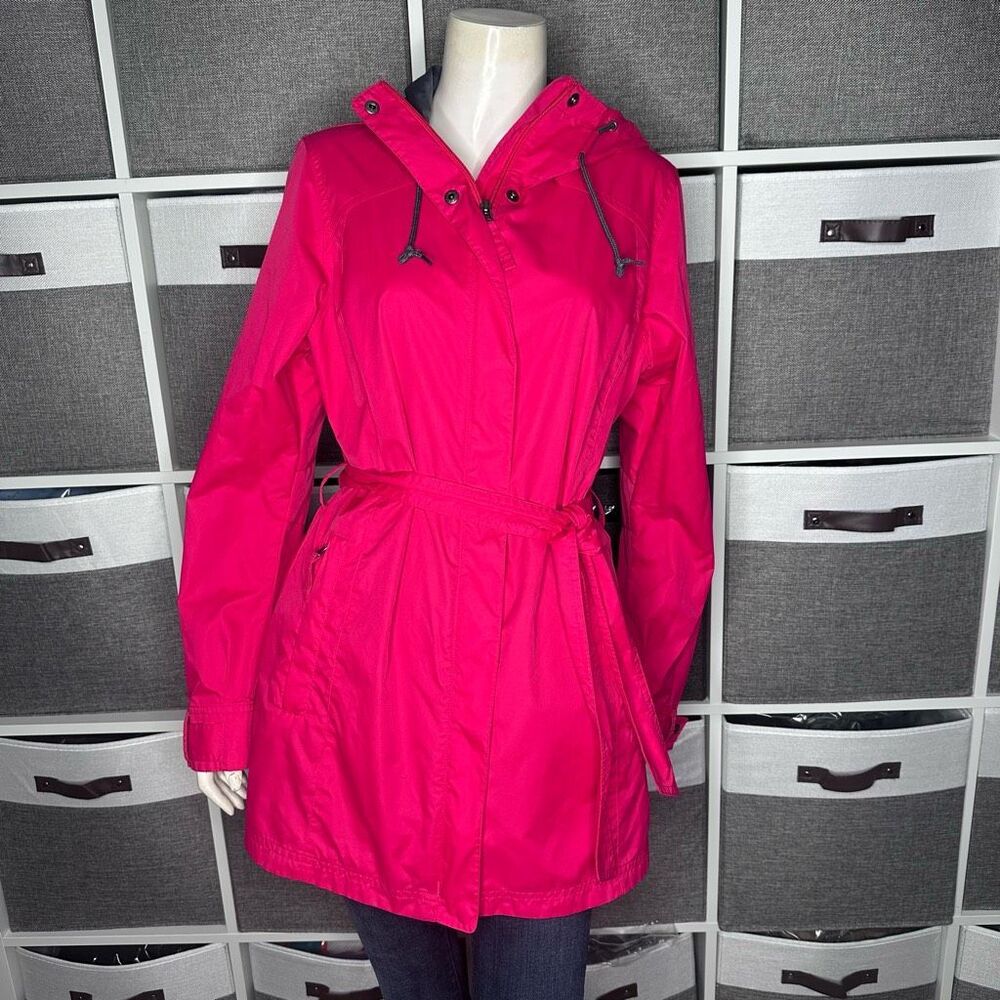 Columbia Hot Pink Trench Coat with Hood